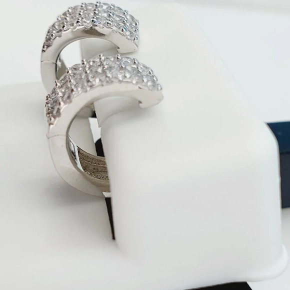 "925 Sterling Silver Cubic Zirconia Earrings, UU1P6A6162 - Picture 9 of 10